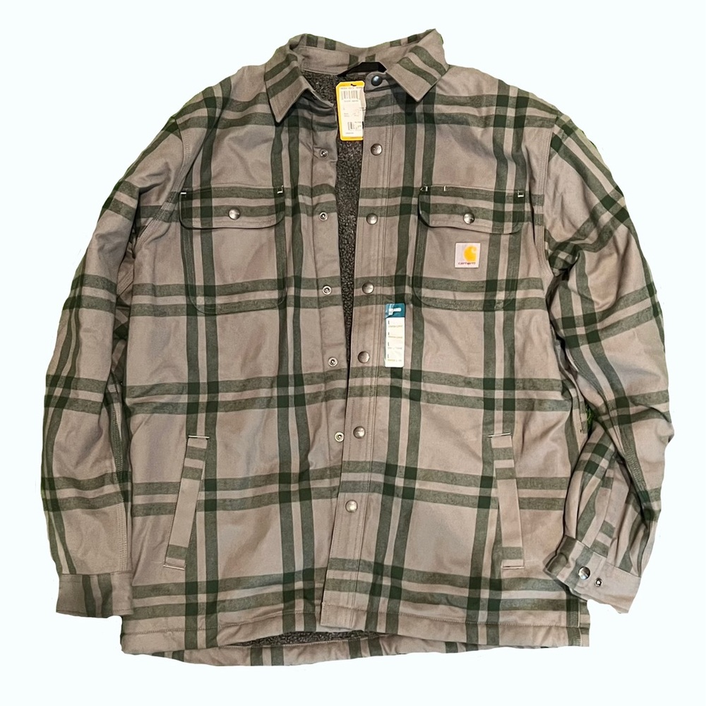 Standard Relaxed-fit Flannel Sherpa Lined Jacket - Weather Ash